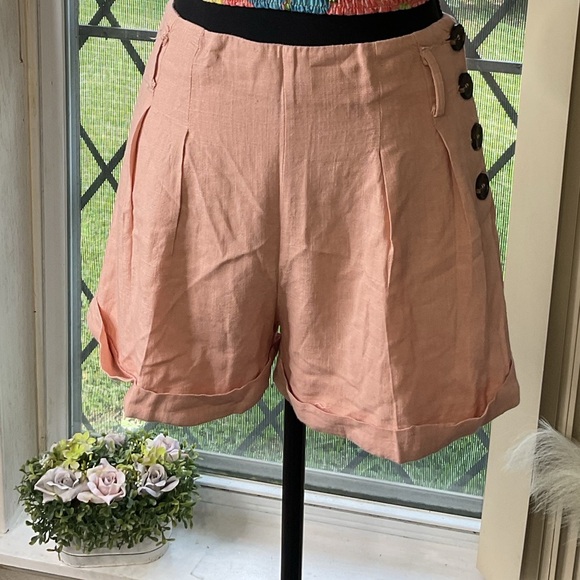 Altar d state Pink Button Shorts - Picture 1 of 11